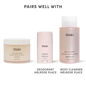 OUAI Scalp & Body Scrub with rose scent description