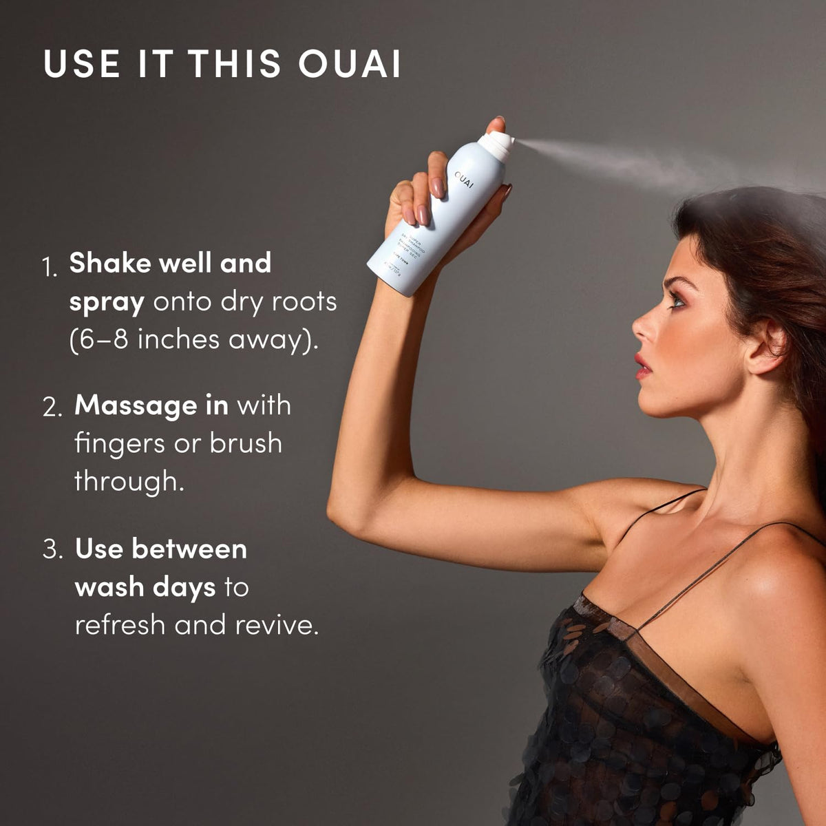OUAI Super Dry Shampoo packaging details