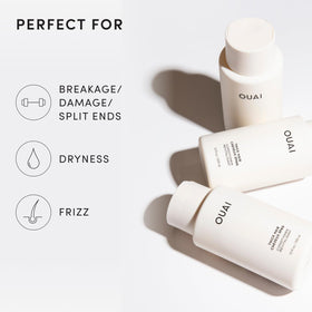 OUAI Thick Hair Conditioner in a bathroom setting