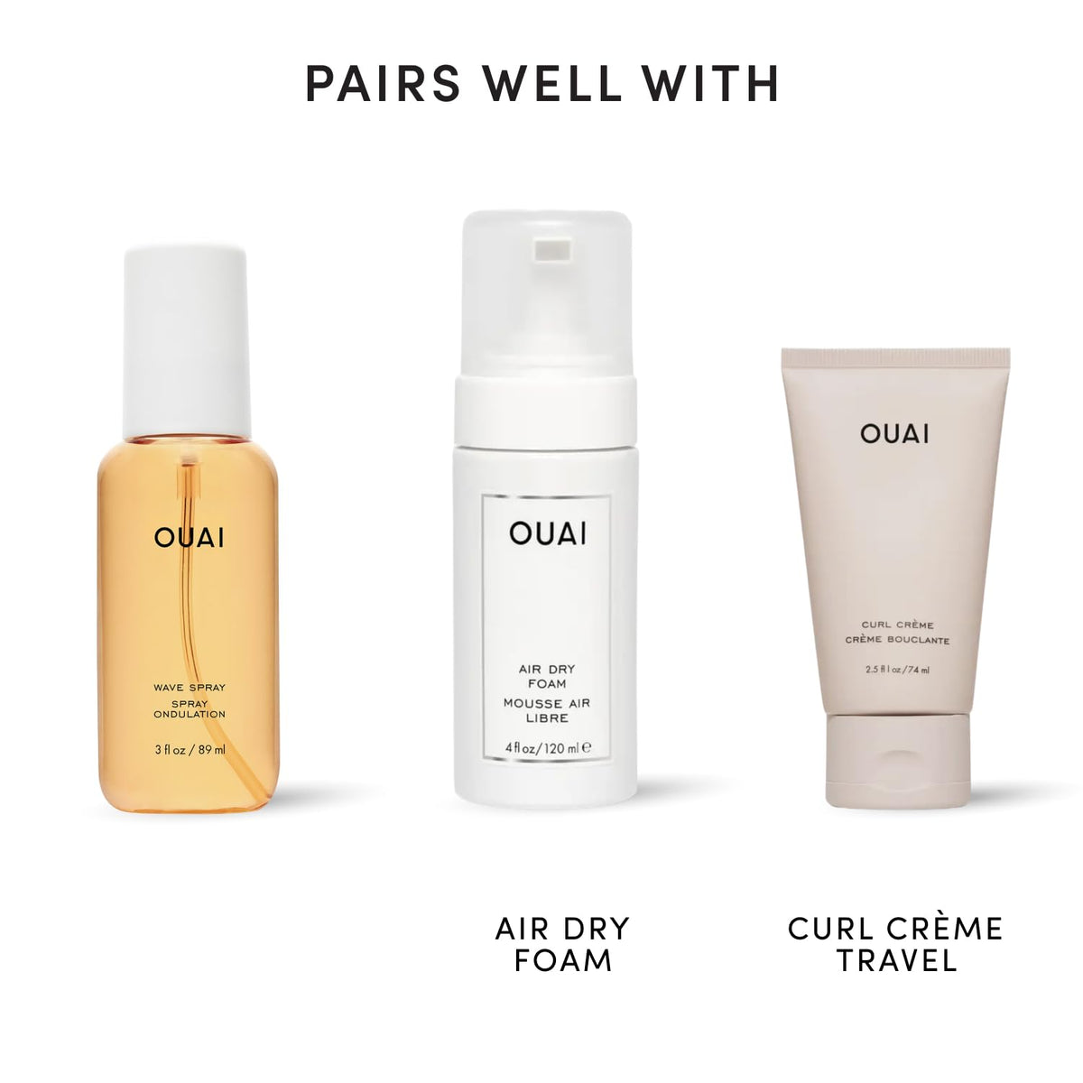 OUAI Wave Spray with fresh beachy waves hairstyle