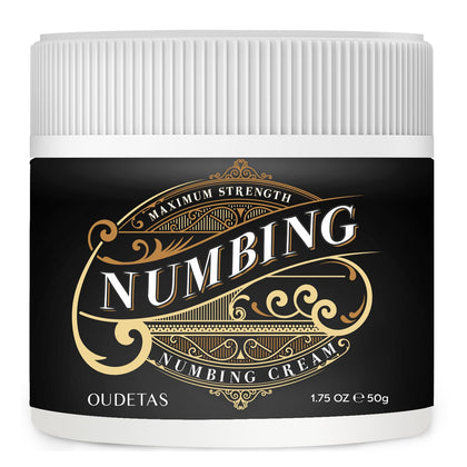 Oudetas Numbing Cream front view with Emu Oil