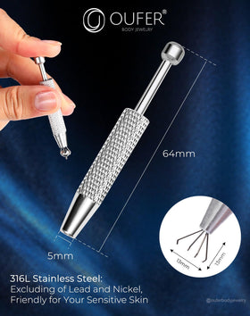OUFER Piercing Ball Grabber Tool showing four claw holder design
