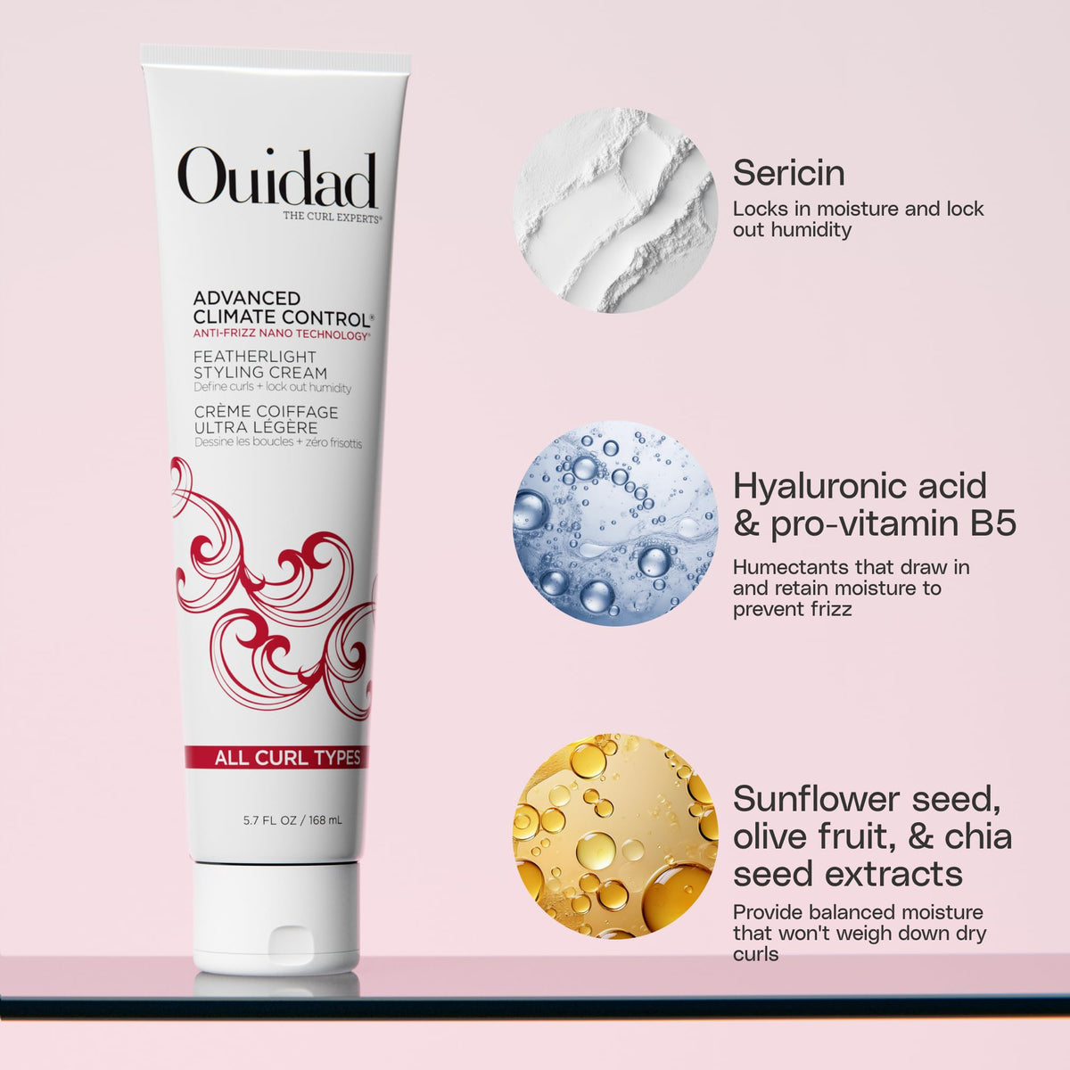 Ouidad Advanced Climate Control Styling Cream 16 fl oz back view