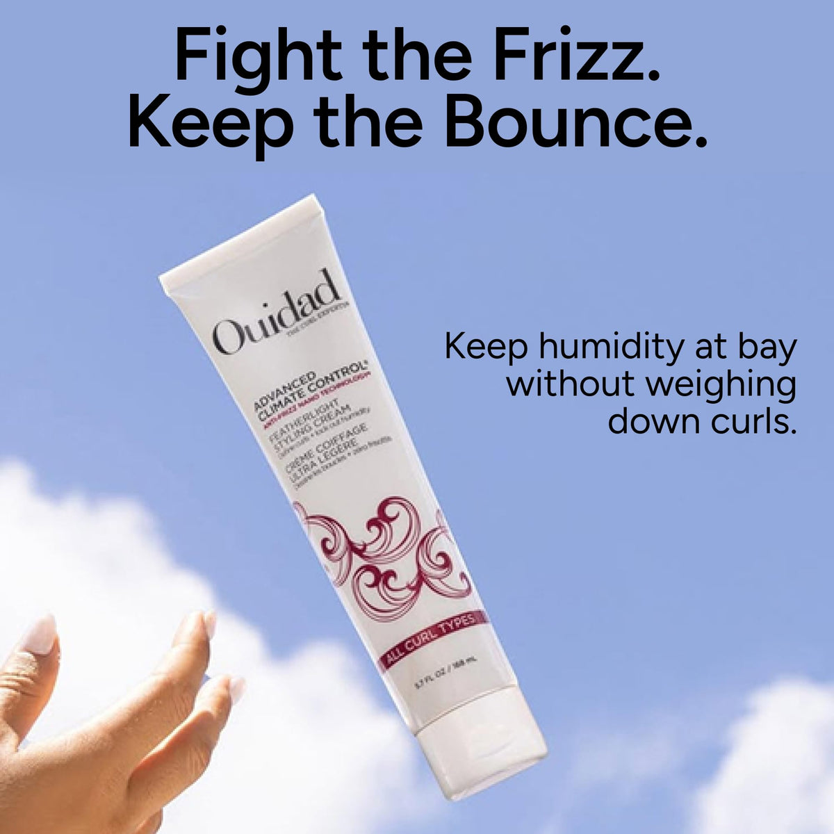 Ouidad Advanced Climate Control Styling Cream with natural oils ingredients