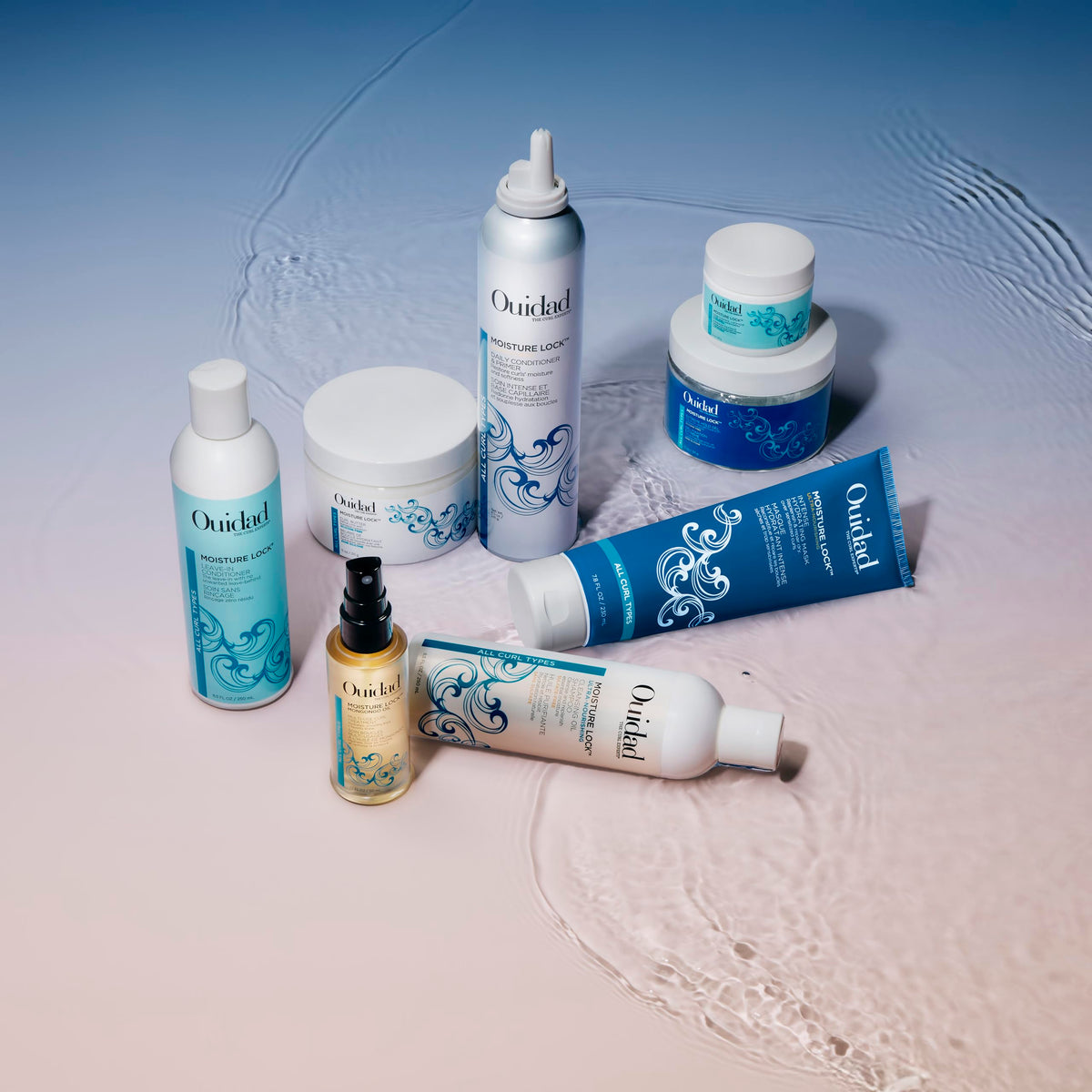 Ouidad Moisture Lock Leave-In Conditioner packaging with ingredients