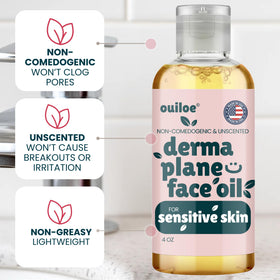 Ouiloe Dermaplane Oil 4oz side view with pump