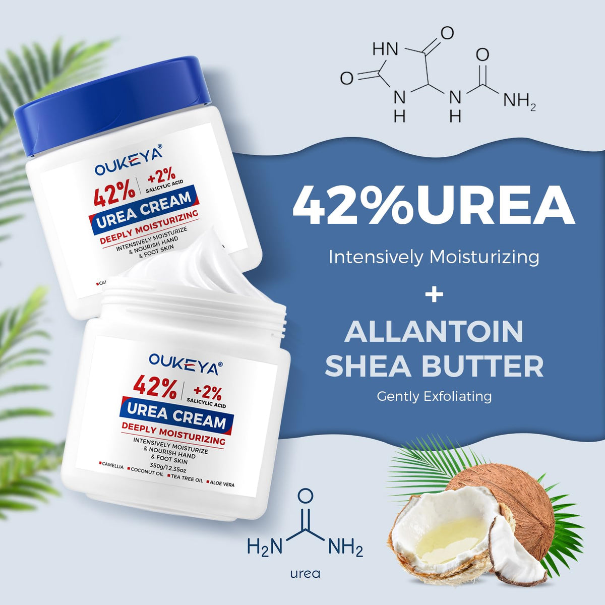 OUKEYA 42% Urea Cream texture close-up