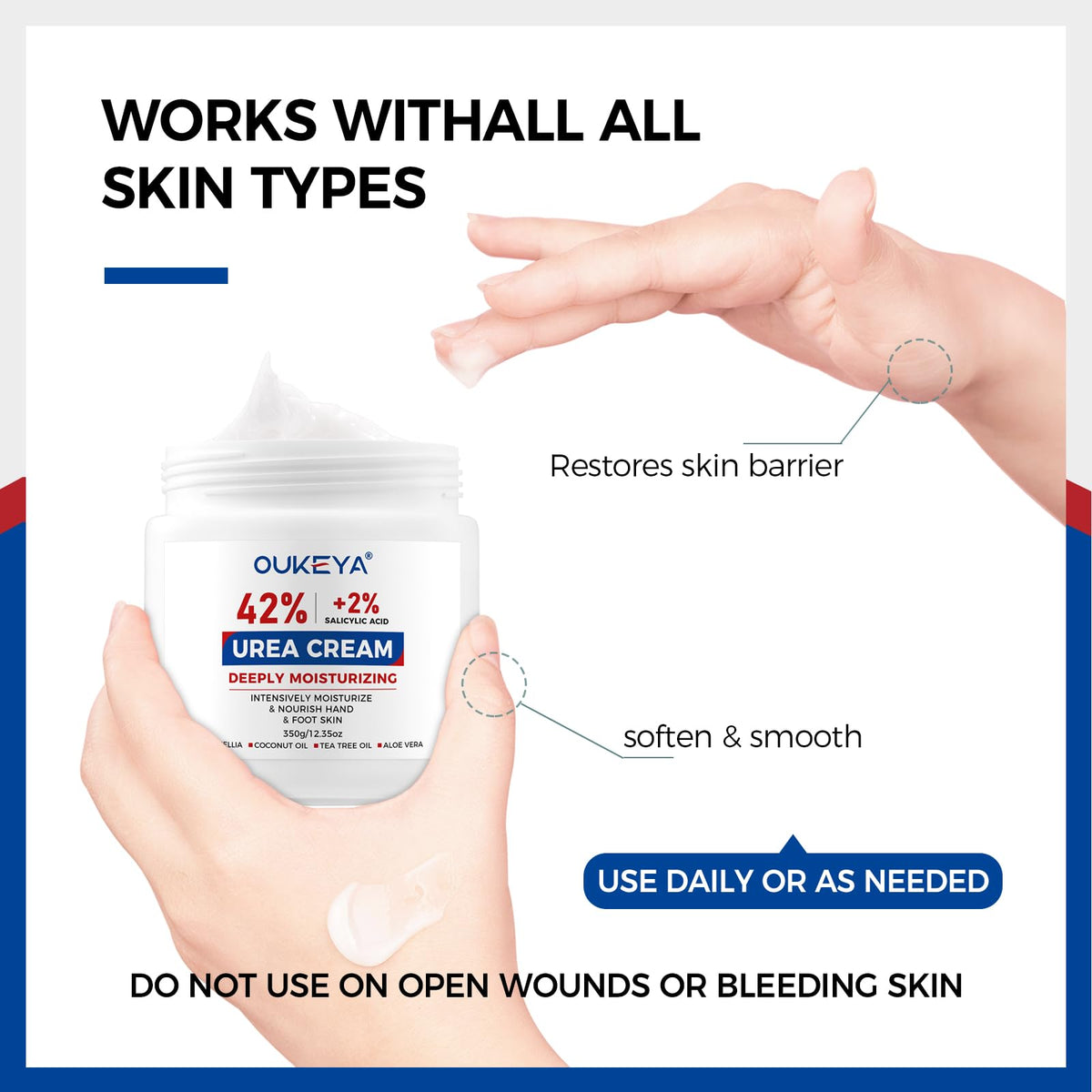 OUKEYA 42% Urea Cream with natural extracts
