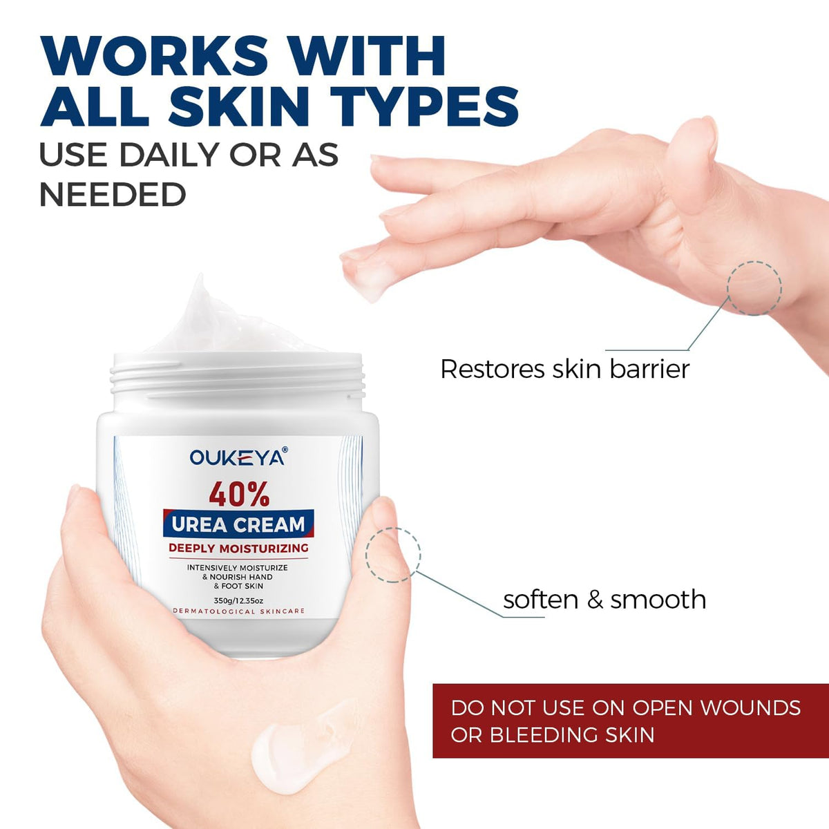 OUKEYA Urea Cream 40% in a lifestyle setting