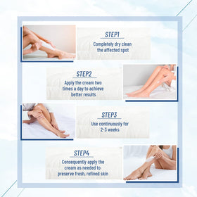 OUKEYA Urea Cream 40 Percent application on feet
