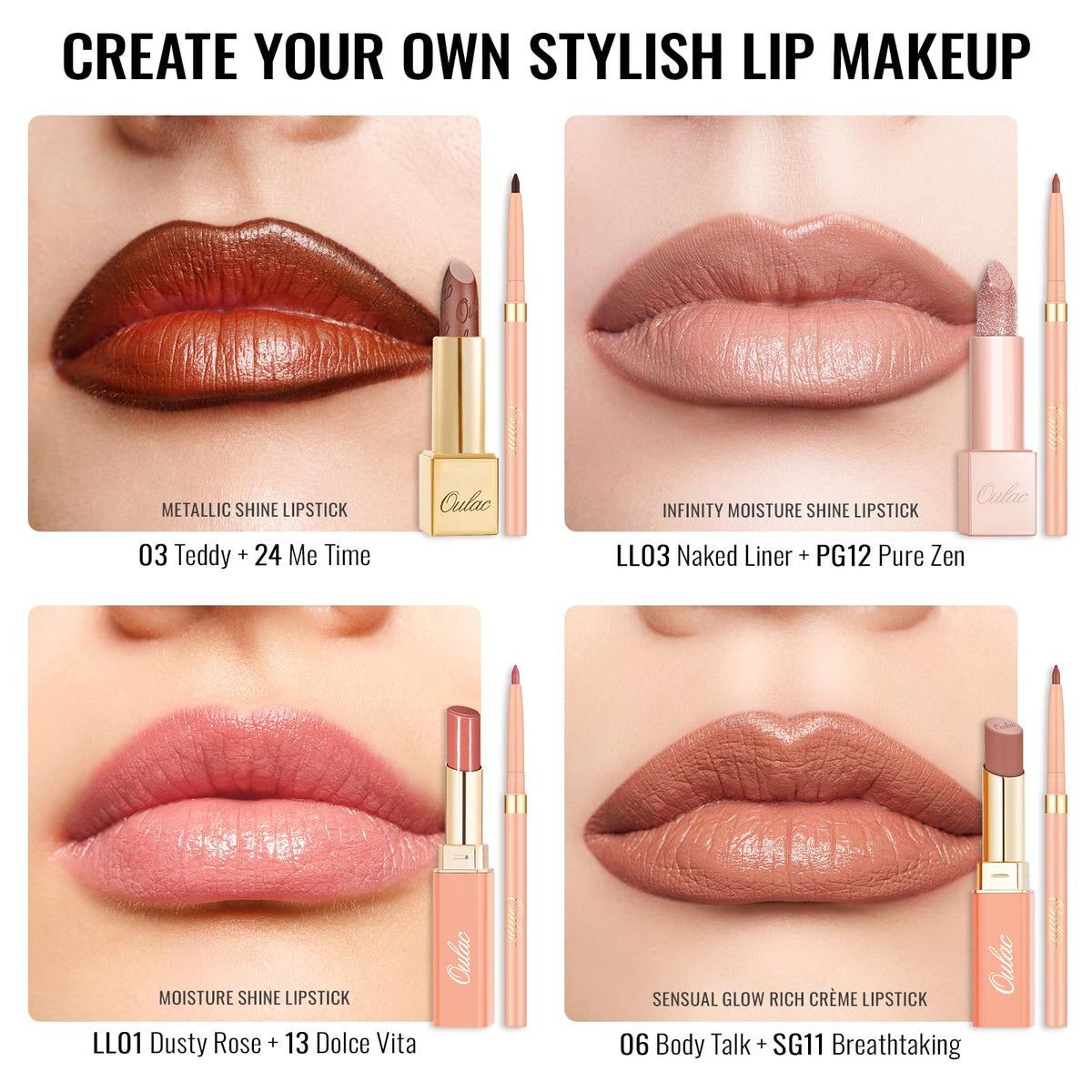 Oulac Cherry Lipliner Pencil on makeup table