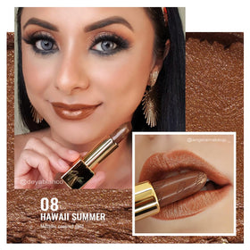 Oulac Dark Brown Lipstick tube close-up