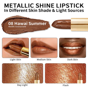 Oulac Dark Brown Lipstick with glitter packaging