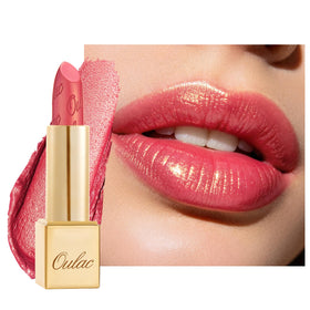 Oulac Glitter Lipstick front view with metallic shine