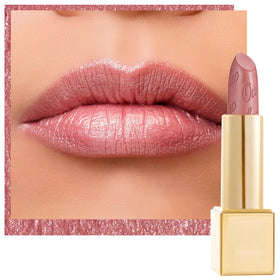 Oulac Light Pink Lipstick front view with metallic shine