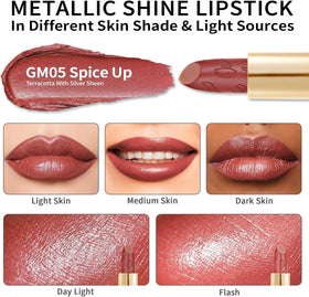 Oulac Matte Terracotta Lipstick GM05 Spice Up side view