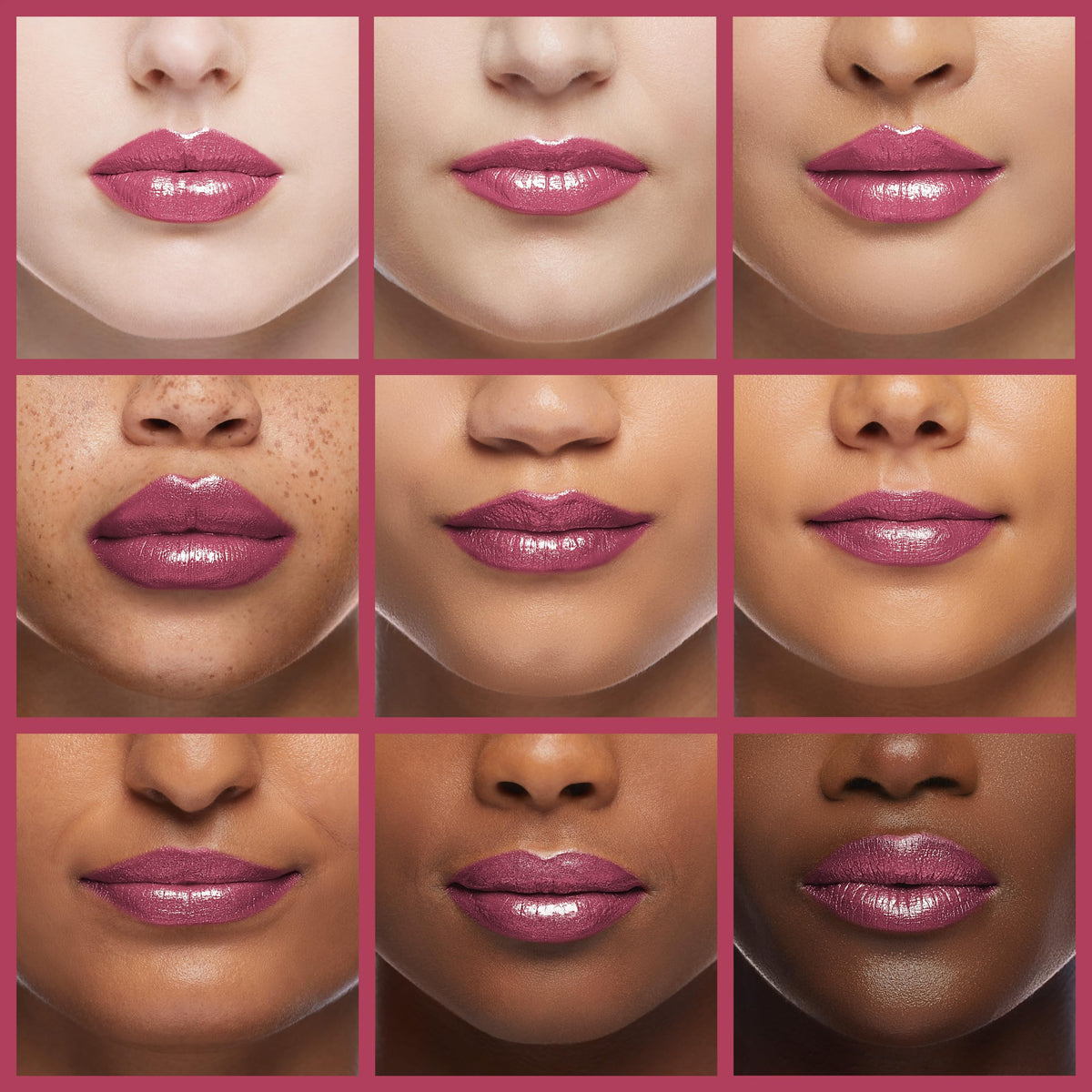 Oulac Pink Lipstick swatch on skin for colour display