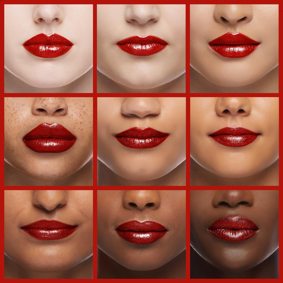 Oulac Red Lipstick Cherry Bomb packaging with mirror design