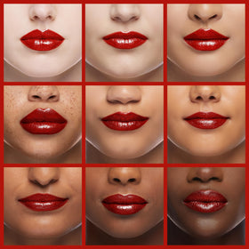Oulac Red Lipstick Cherry Bomb packaging with mirror design
