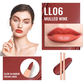 Oulac Waterproof Lipliner Pencil LL06 Mulled Wine retractable tip