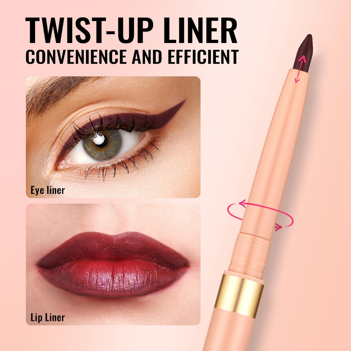 Oulac Waterproof Lipliner Pencil LL07 Heartfelt side view