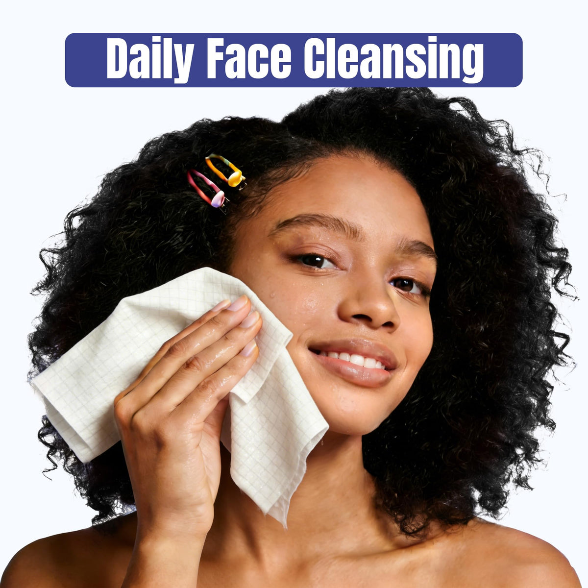 ourmed life Disposable Face Towels 300 Count showing texture
