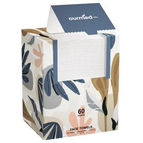 ourmed life Disposable Face Towels 60 count packaging front view