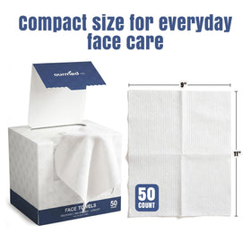 ourmed life disposable face towels being used for makeup removal