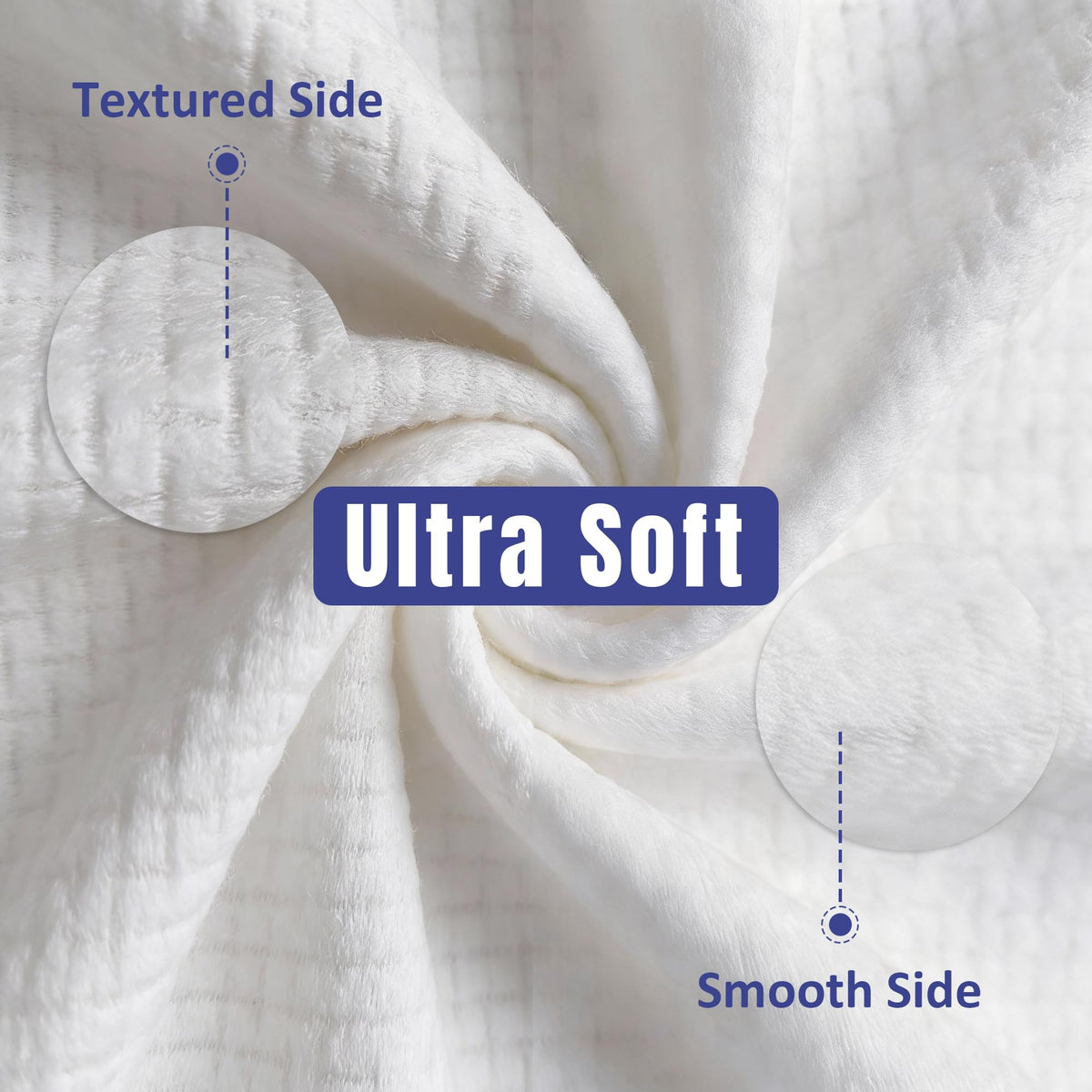 ourmed life Disposable Face Towels close-up of texture