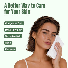 ourmed life disposable face towels dual-sided texture close-up