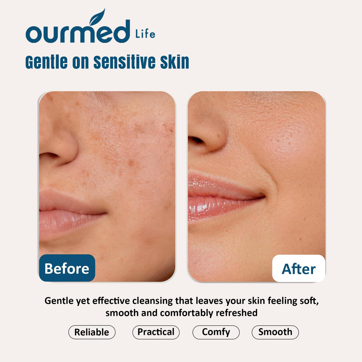 ourmed life Disposable Face Towels eco-friendly packaging