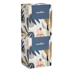 ourmed life Disposable Face Towels pack front view