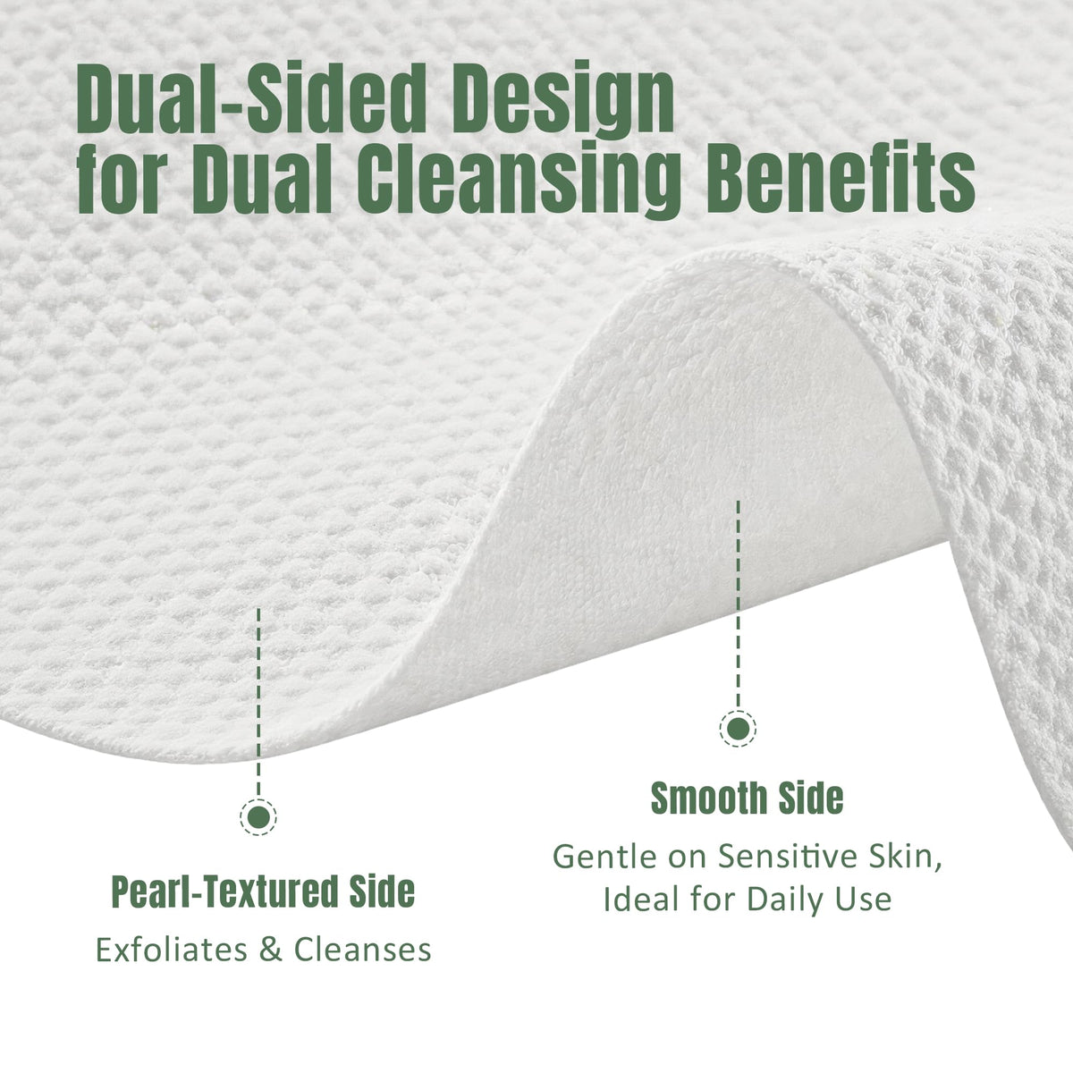ourmed life disposable face towels stack showing size