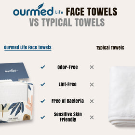 ourmed life Disposable Face Towels with clean surface