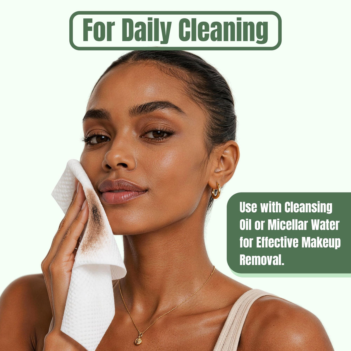 ourmed life disposable face towels with skincare products