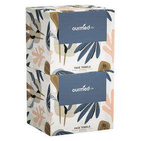 ourmed life Disposable Face Towels XL front view packaging