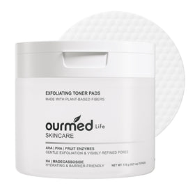 ourmed life Gentle Exfoliating Toner Pads packaging front view