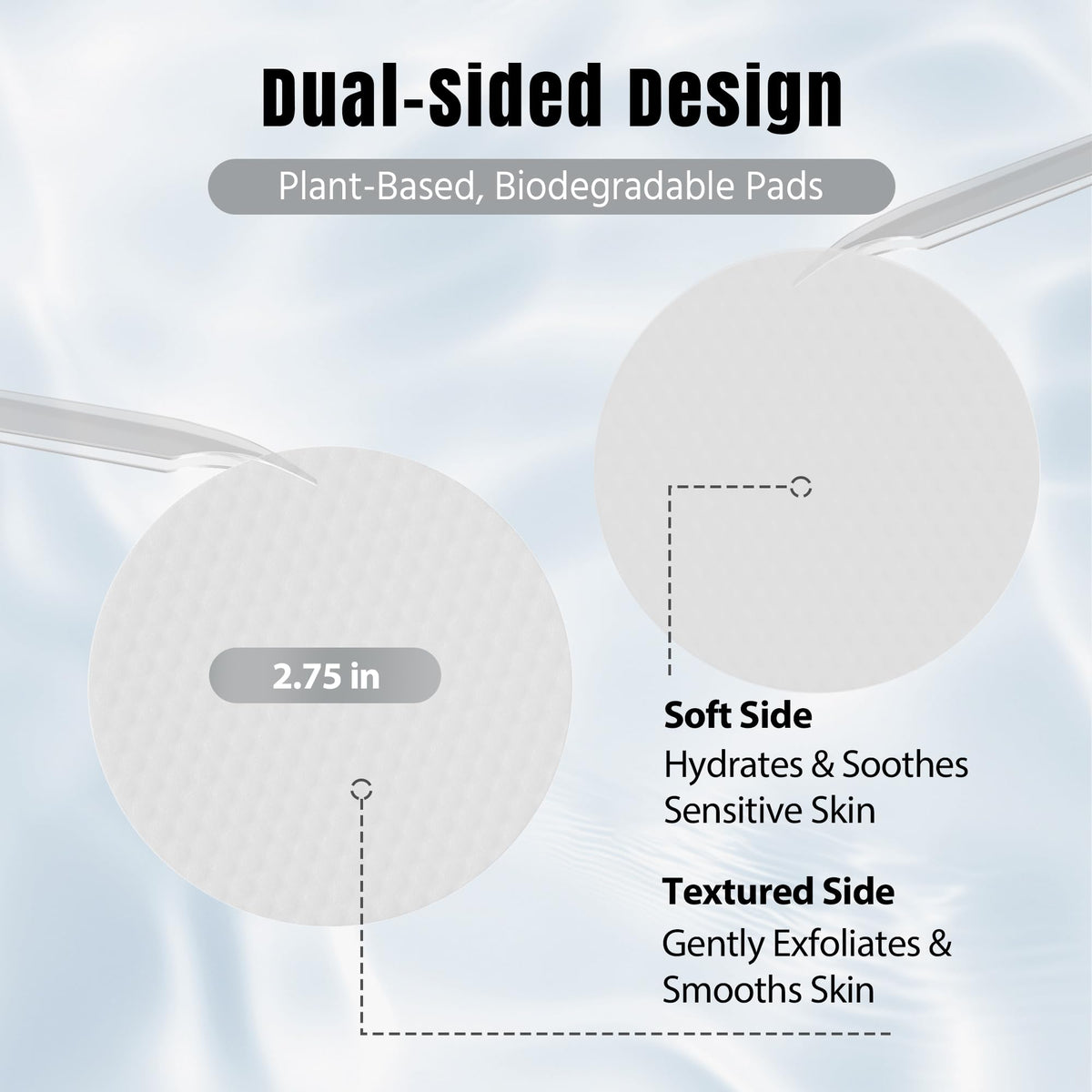 ourmed life toner pads displayed with a plant-based theme