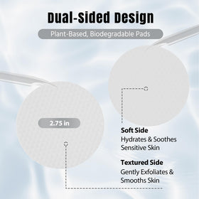 ourmed life toner pads displayed with a plant-based theme