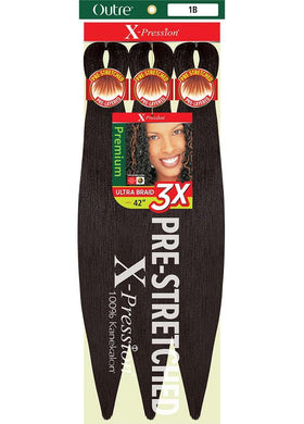 Outre X-Pression Braid 42-inch pre-stretched braid front view