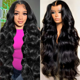 oveflect 26-Inch 13x6 HD Lace Front Wig front view