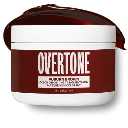 oVertone Auburn Brown Hair Mask 8 oz front view