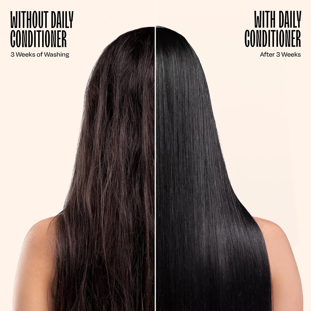 oVertone Black Velvet Conditioner application in shower