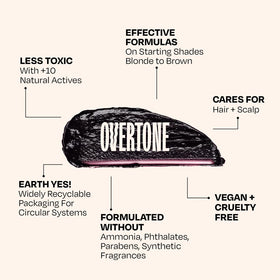oVertone Black Velvet Conditioner with colour chart
