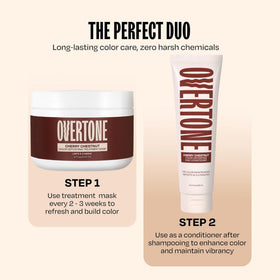 oVertone Cherry Chestnut Hair Mask texture close-up