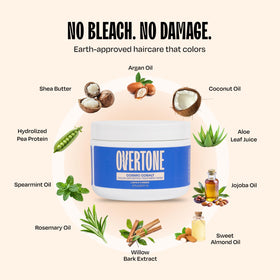 oVertone Cosmic Cobalt Hair Mask with hairbrush