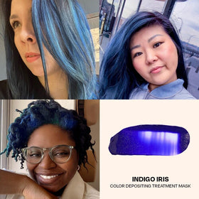 oVertone Daily Conditioner Indigo Iris on a bathroom shelf