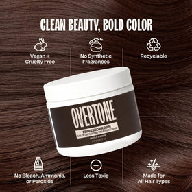 oVertone Espresso Brown Hair Mask with natural oils
