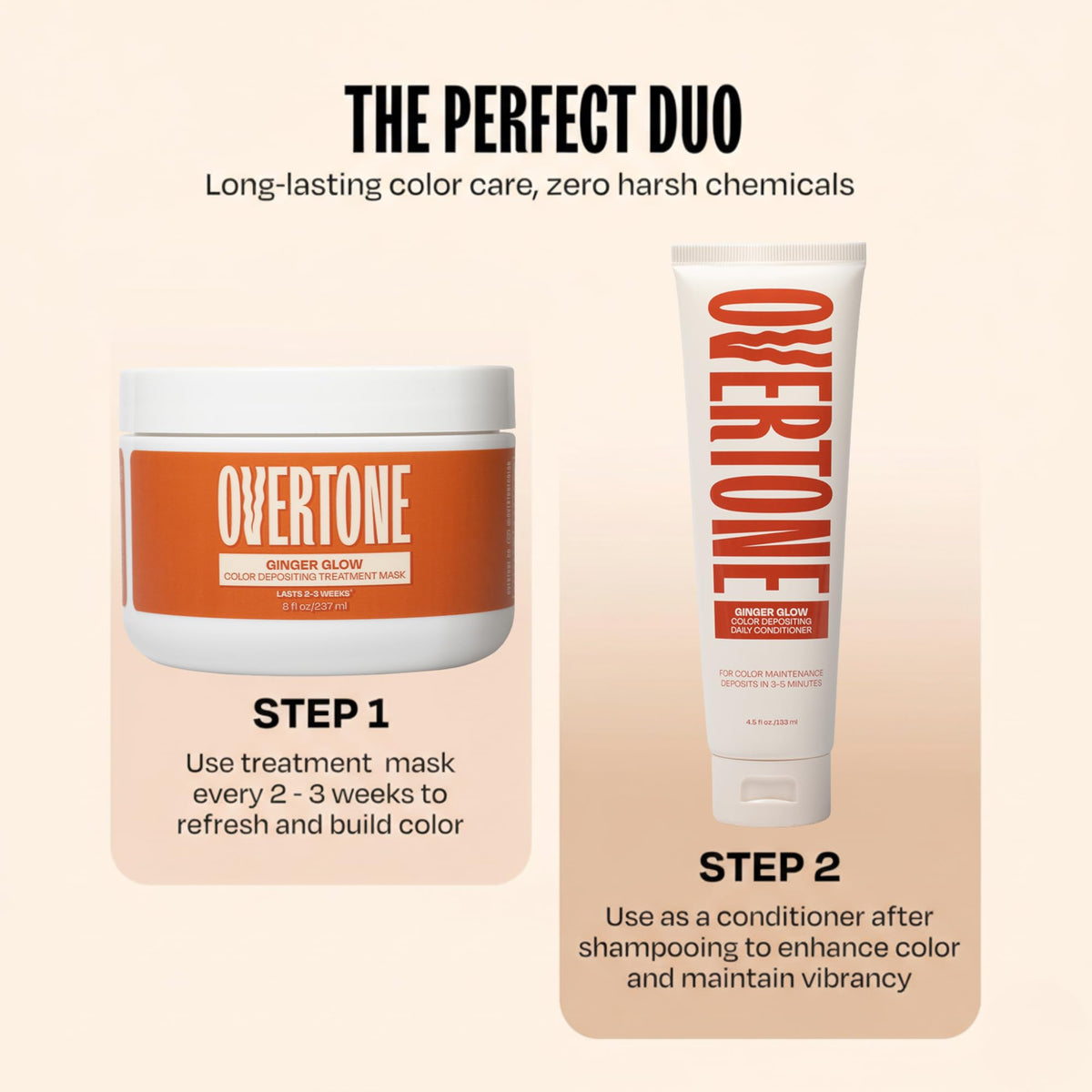 oVertone Ginger Glow Daily Conditioner 168g back view