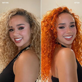 oVertone Ginger Glow Daily Conditioner 168g with ginger hair model